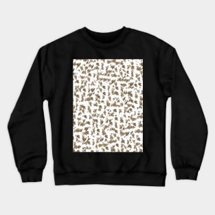 Gold Minimal Abstract Collage Mosaic made of gold leaves and tea bags. Crewneck Sweatshirt